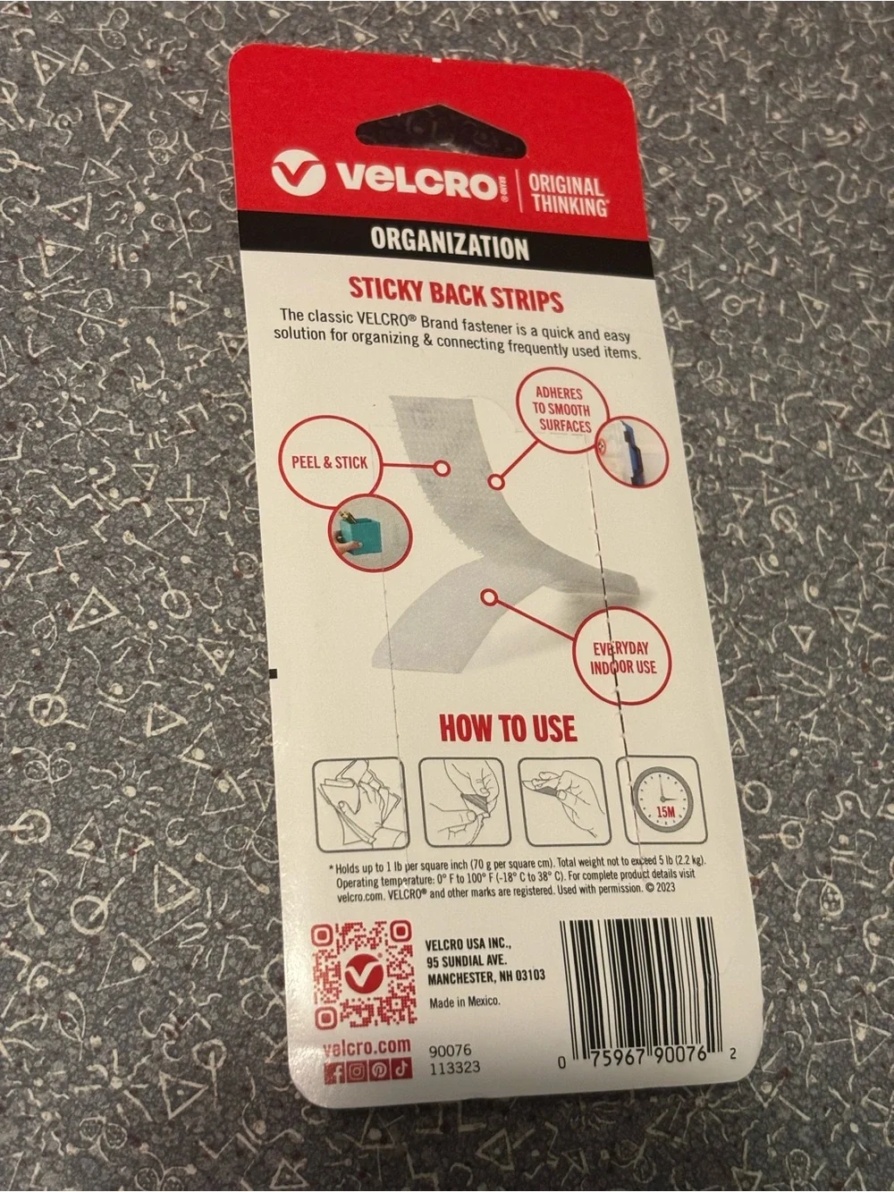 VELCRO Hook & Loop Fastener Adhesive Sticky Back 3.5